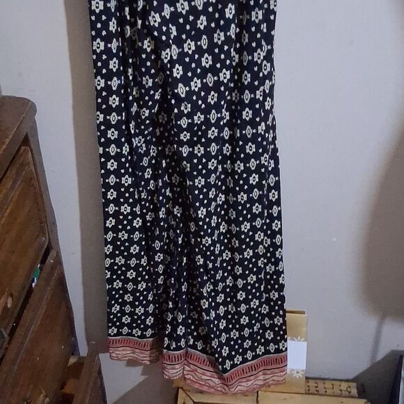 Angie Floral Black Backless Boho Jumpsuit Size Small - Picture 6 of 6